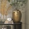 18" Gold Aluminum Brushed Vase with Hammered Top